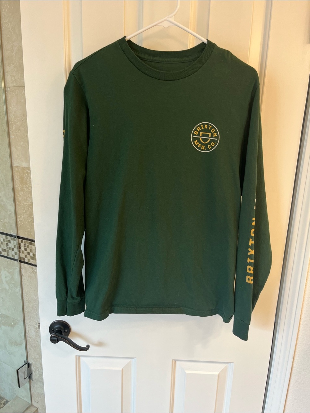 Brixton Men’s Forest Green Long Sleeve Logo Tee size small